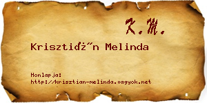 Krisztián Melinda névjegykártya