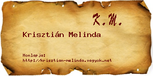 Krisztián Melinda névjegykártya