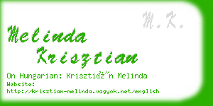 melinda krisztian business card